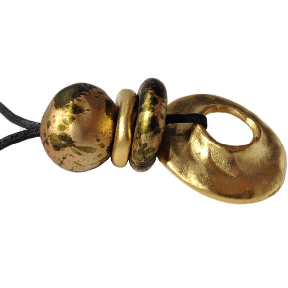 12 Adjustable Necklaces Black Cord with Antiqued Style Pendant - Picture 3 of 3